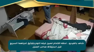 شاهد بالفيديو.. لحظة اقتحام لصين غرفة النوم وتوثيق تحركهما السريع قبل استيقاظ صاحب المنزل